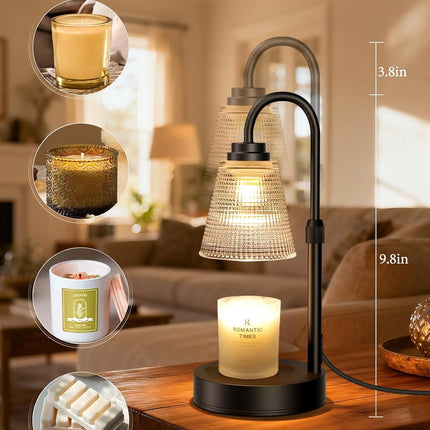 Candle Warmer with Timer, Dimmable Light & Adjustable Height – Home Decor Gift
