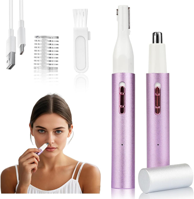 2025 Rechargeable Nose & Ear Hair Trimmer – Dual-Edge Blade for Men & Women