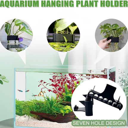2PC Aquarium Plant Holder Cups with 7 Holes, Hanging Fish Tank Pothos Root Planters