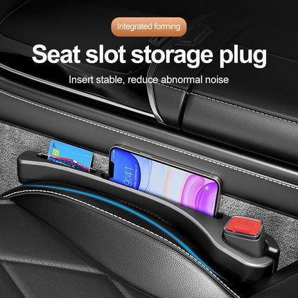 2PCS Car Seat Gap Filler Organizer with Phone Holder, Black, Car Seat Accessories