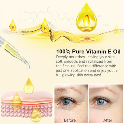 Vitamin E Oil 75,000 IU – Pure, Easy-to-Absorb Oil for Skin, Scars & Radiant Skin