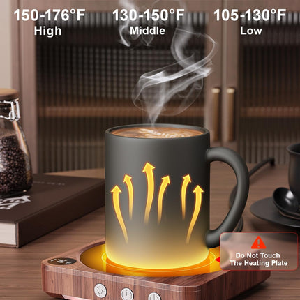 36W Coffee Mug Warmer – Desk, Temperature Display, 2-12H Auto Shut Off