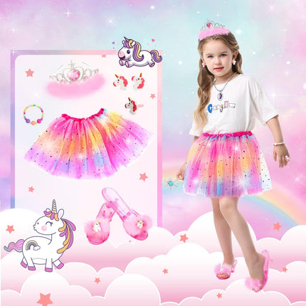 Princess Dress Up Shoes & Costume Set – Unicorn, Mermaid & Ice Princess 3–6