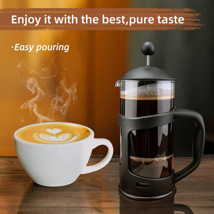 Mini French Press Coffee Maker 12oz 350ml with Stainless Steel Filter Small