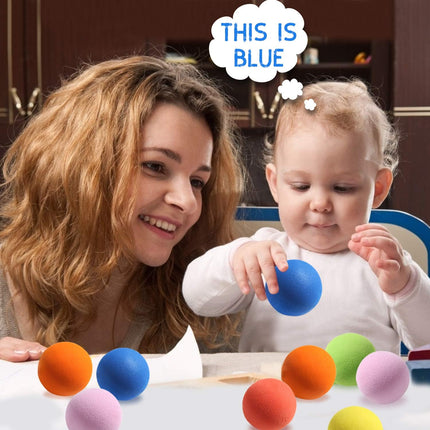 12 Pack Soft Foam Balls for Kids, 6cm Lightweight EVA Play Balls, Assorted Colours