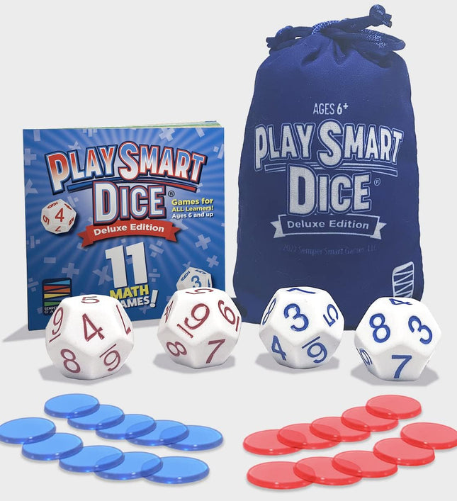 PlaySmart Dice Deluxe Math Game Educational Arithmetic Learning Toy Ages 6+