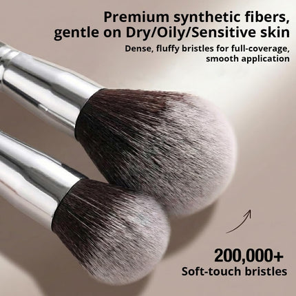 Makeup Brushes Set Foundation Eyeshadow Blush Powder Sponge Case Kit