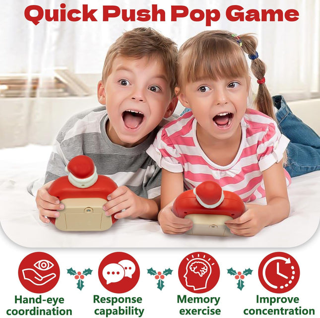 Santa Claus Light-Up Pop Fidget Game – Christmas Electric Bubble Toy for Fun Play