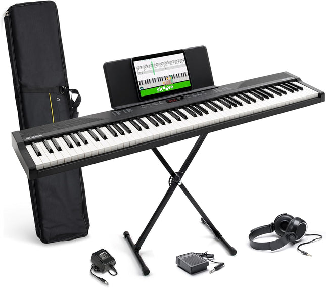 88-Key Keyboard Piano – 480 Sounds, USB MIDI, Speakers, Pedal & Headphones