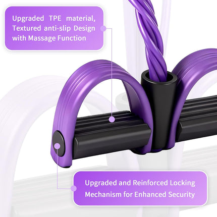 Yoga Pedal Puller Tension Rope: 6-Tube Resistance Band for Abdomen, Waist & Leg Training