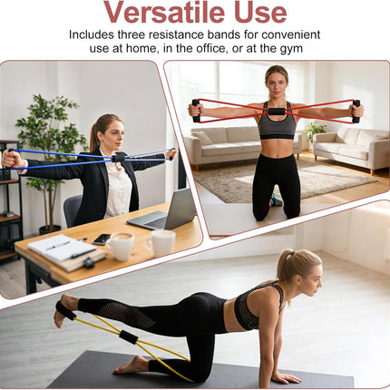 3-Pack Figure 8 Resistance Bands – Foam Handles for Full Body Workouts