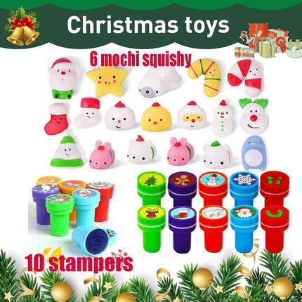 122-Piece Christmas Party Favors – Pop It Fidget Toys & Treasure Box Prizes for Kids