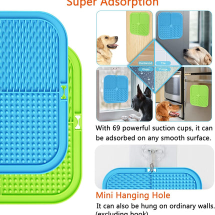 2-Pack Dog Lick Pads – Large Slow Feeder Mat with Suction Cups for Treats & Food