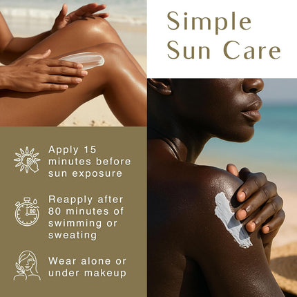 Moisturizing SPF 30 Sun Protection – No White Cast, Travel Size 2 fl oz