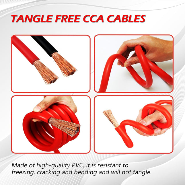Car Jumper Cables – 10-Feet, 10-Gauge, Heavy Duty Automotive Booster for Weak Batteries