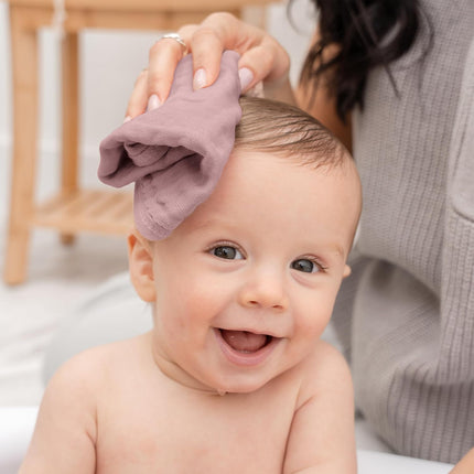 Muslin Baby Washcloths 6-Pack – Soft 6-Layer Cotton for Sensitive Skin