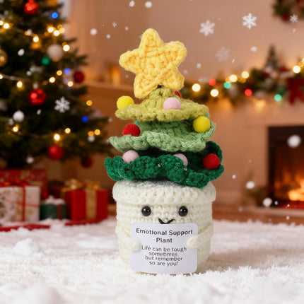 Festive Handmade Crochet Christmas Tree Gift for Women Mom Coworkers Teacher