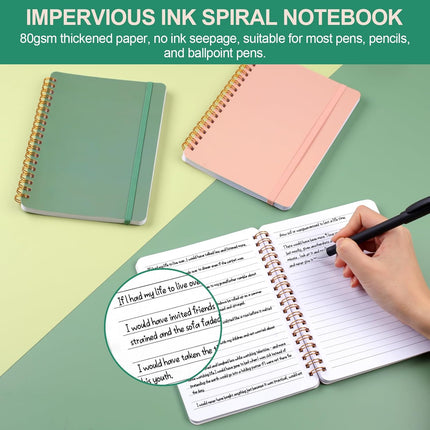 3PCS Spiral Notebooks 5x7 – Morandi, 70 Sheets, Cute Notebooks for Women