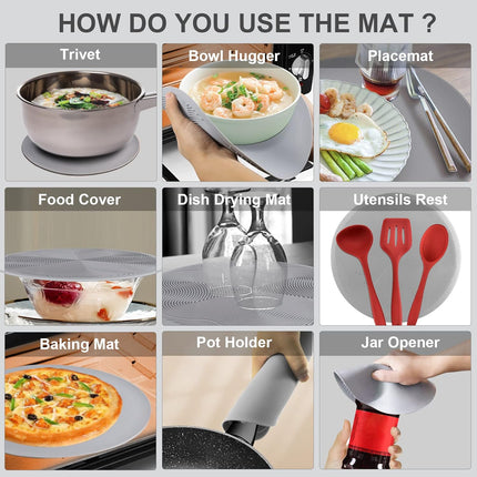 Microwave Place Mat & Food Cover – Multi-Use Silicone Kitchen Accessory