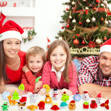 24PCS Christmas Squishies Toys Mochi Squishy Party Favors for Kids
