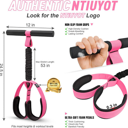Pedal Resistance Band with Handle Foot Pedal Exercise Equipment for Workout