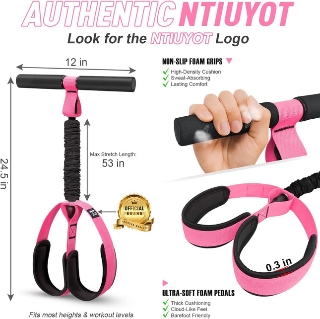 Pedal Resistance Band with Handle Foot Pedal Exercise Equipment for Workout