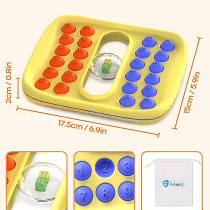 Portable Pop Fidget Math Game for Kids Classroom & Travel Activities