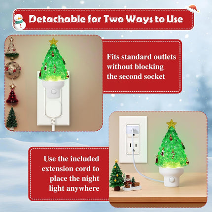 Christmas Tree Night Light – Plug-In LED Nightlights for Home & Bedroom