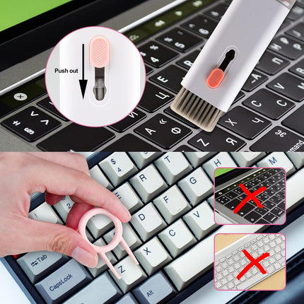 7PCS Computer Cleaning Kit with Brushes for Keyboard Screen & Devices