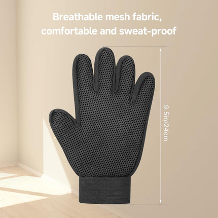 2-Pack Deshedding Gloves for Dogs & Cats – Grooming Mitts for Hair Removal & Bathing