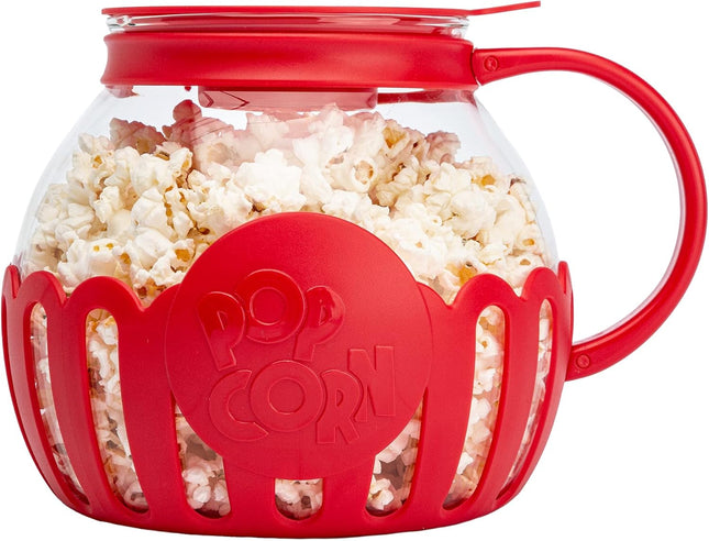 Micro-Pop Microwave Popcorn Popper – 3-Quart, BPA-Free, Dishwasher Safe, Red