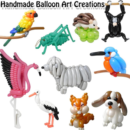 100pcs Long Balloons Kit with Pump – Rainbow Colors for Twisting & Party Fun
