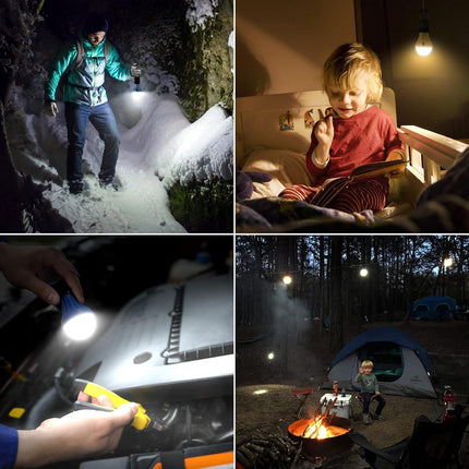 LED Camping Lantern 4 Pack, Battery Powered Hanging Tent Lights, 3 Modes
