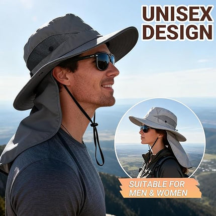 Sun Bucket Hat – Men & Women, UV Protection, Wide Brim, Neck Flap