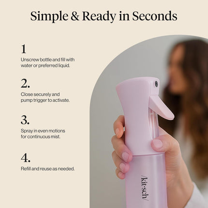 Hair Spray Bottle 150ml Continuous Mist Water Mister Styling Plant Use