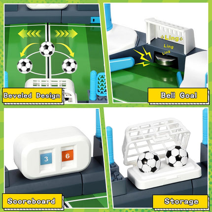 Mini Foosball Table Game for Kids, Soccer Board Game Set, Indoor Family Toy