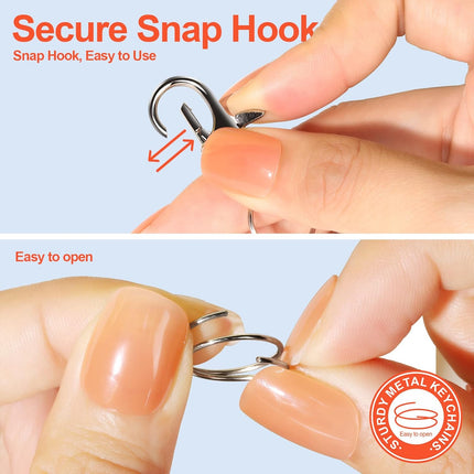 60PCS Keychain Making Kit – Lobster Clasps, Clips & Rings for Jewelry Crafts