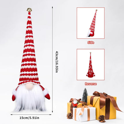 2PCS Christmas Gnomes Plush – Handmade Elf Santa Ornaments for Home Decor