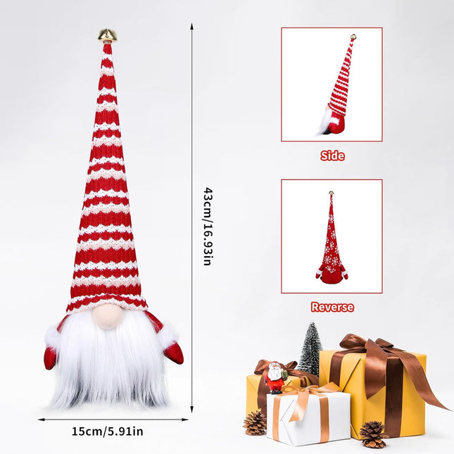 2PCS Christmas Gnomes Plush – Handmade Elf Santa Ornaments for Home Decor