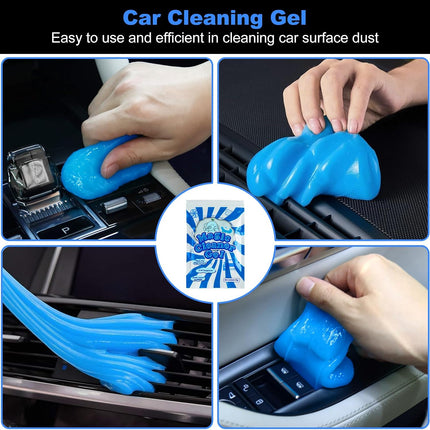 10PCS Car Detailing Cleaning Kit, Interior Brushes, Duster, Gel & Microfiber Cloth
