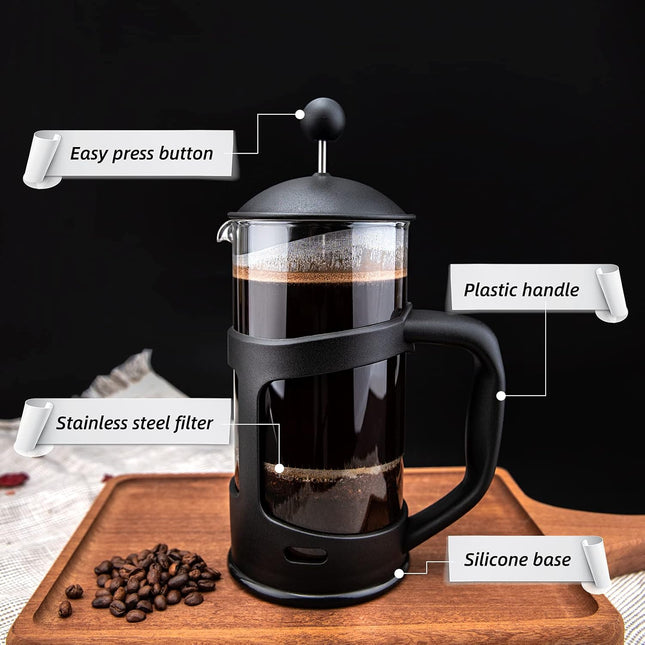 Mini French Press Coffee Maker 12oz 350ml with Stainless Steel Filter Small