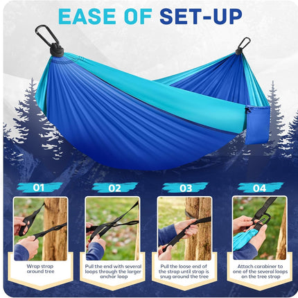Lightweight Camping Hammock with Tree Straps Portable Nylon Travel Swing