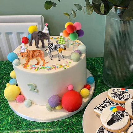 Safari Animal Cake Toppers – Jungle Themed Party Decorations for Birthday & Baby Shower