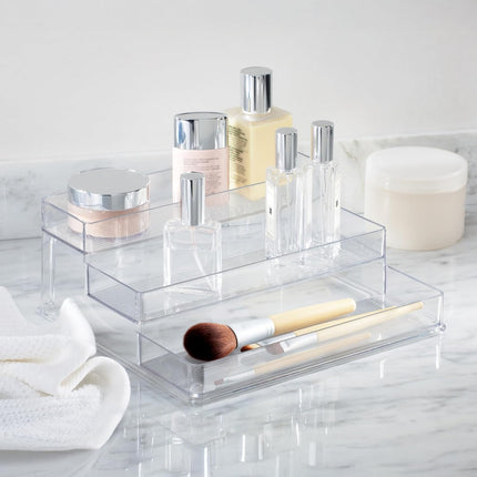 3-Tier Clear Nail Polish Organizer Display Stand Holds Up to 30 Bottles