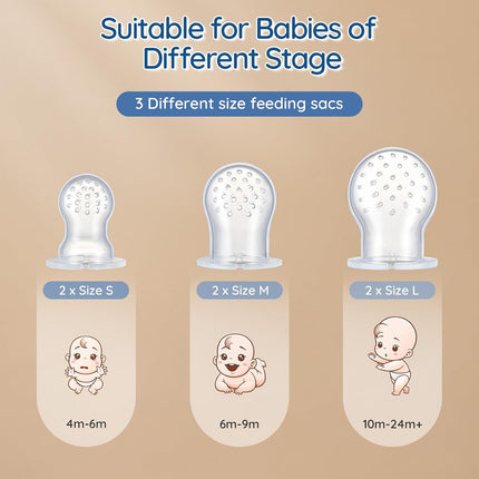 2-Pack Silicone Baby Fruit Feeder – Teething & Self-Feeding Feeder
