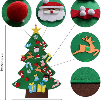 Kids DIY Felt Christmas Tree Set – Aytai Xmas Gift with Ornaments & Decor