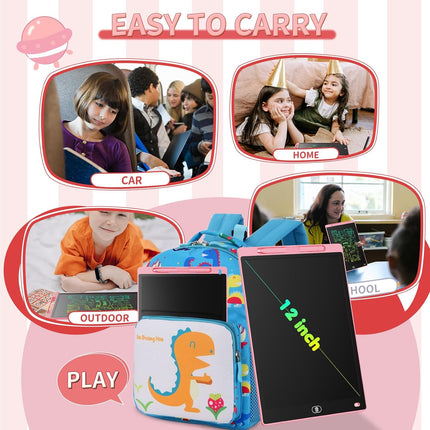 2-Pack Genialba 8.5" LCD Writing Tablets – Colorful Doodle Boards for Kids