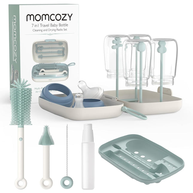 Bottle Brush Kit – 7 Pieces, Includes Silicone, Nipple, Straw Brushes & Drying Rack