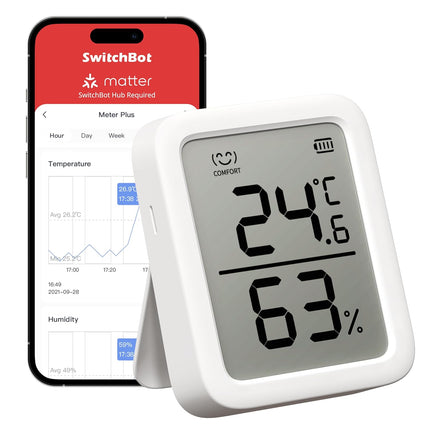 Bluetooth Temperature Sensor Hygrometer with 2-Year Data Export Storage