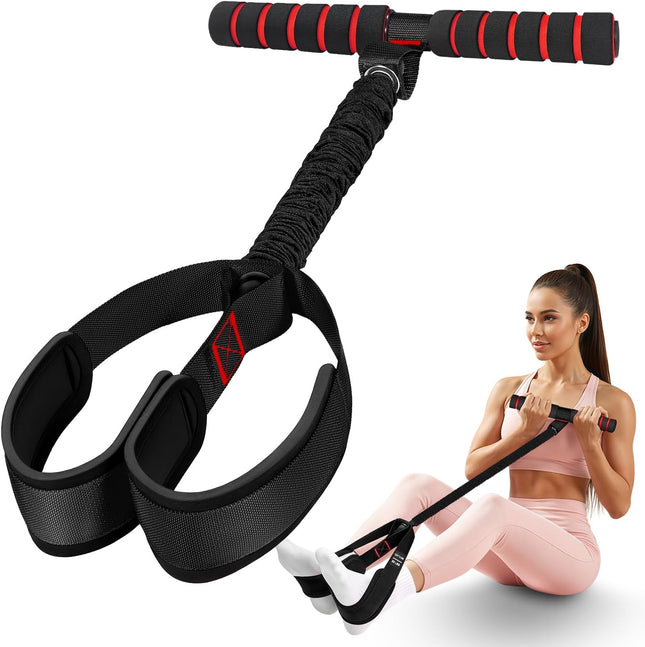 Pedal Resistance Bands with Handles for Full Body Home Workout and Strength Training